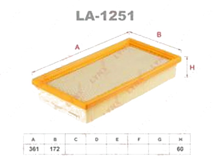 Воздушный фильтр LYNX LA-1251 auto