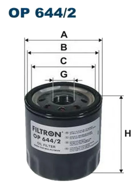 Масляный фильтр Filtron OP644/2 CHRYSLER
