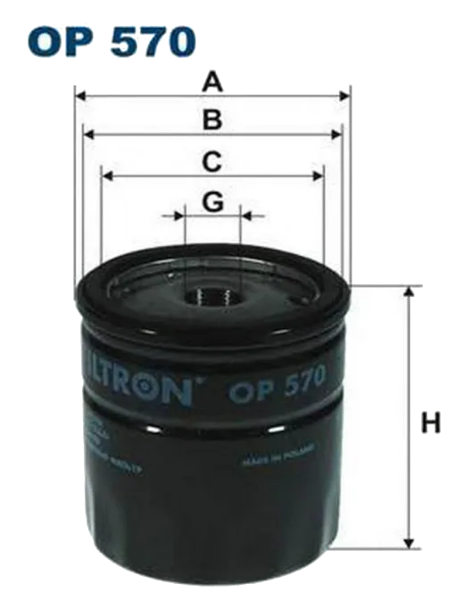 Масляный фильтр Filtron OP570 OPEL