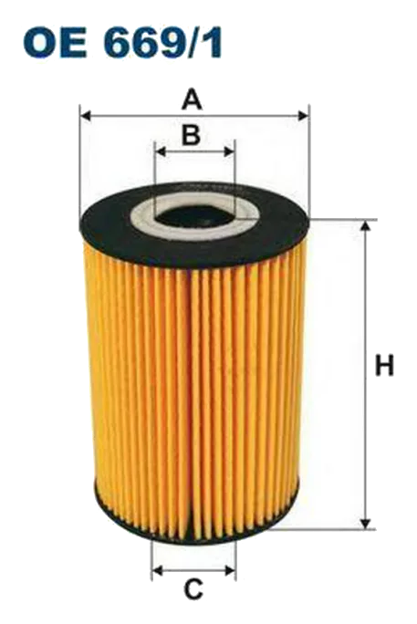 Масляный фильтр Filtron OE669/1 (вставка)